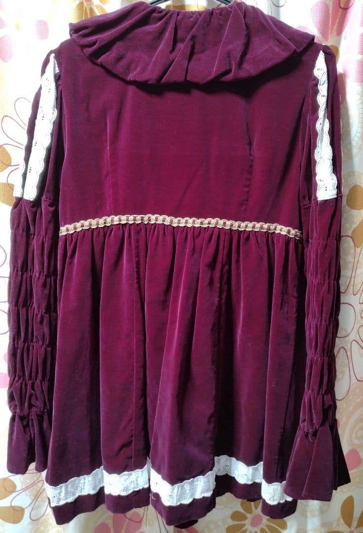 別珍ワンピース　 cornet前身ブランド GARAUS　ワインレッド　ロリータ