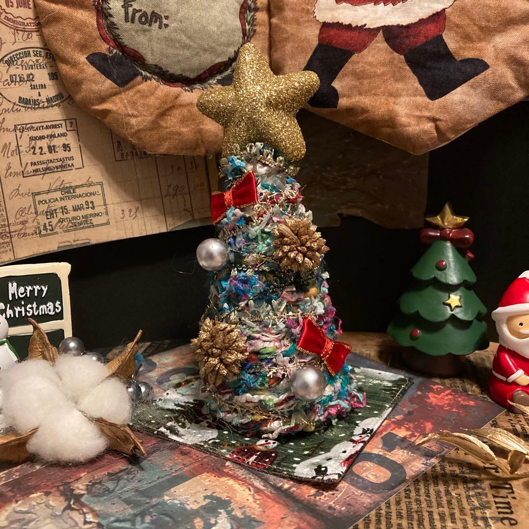 手作りミニクリスマスツリー コースター付