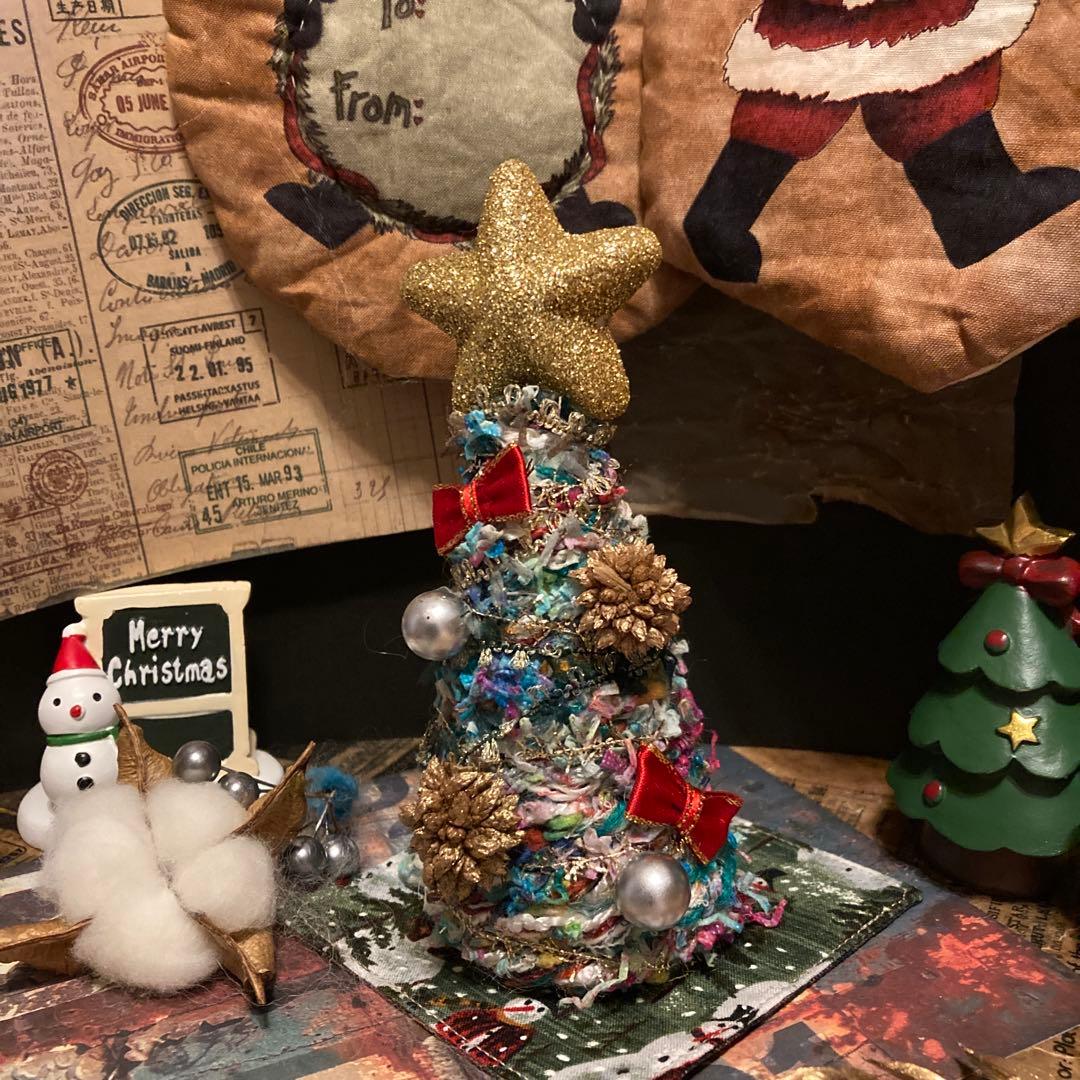 手作りミニクリスマスツリー コースター付