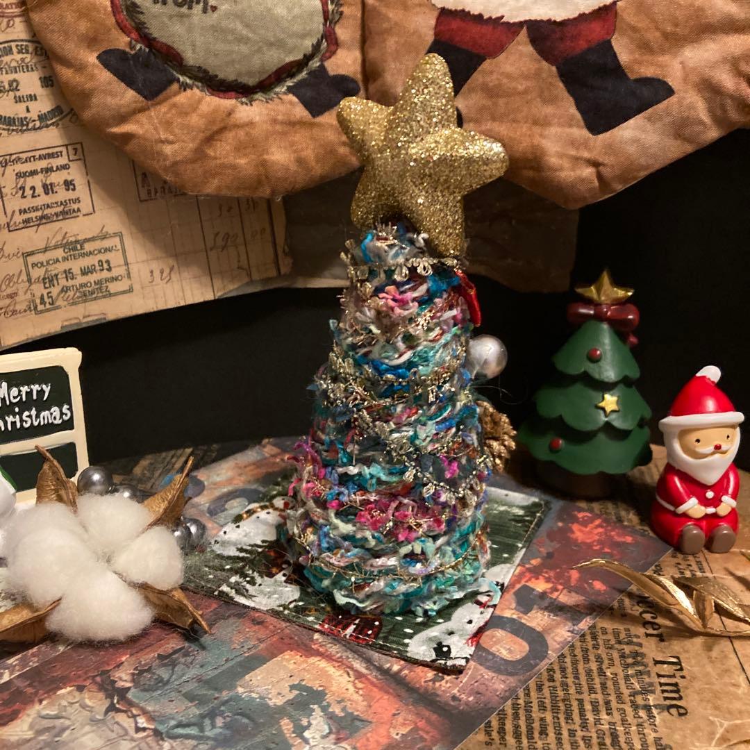 手作りミニクリスマスツリー コースター付