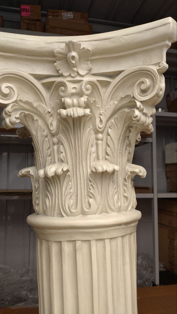 1m 古代ギリシャ建築柱 コリントピラー支柱台座コラム花台歴史西洋置物インテリア