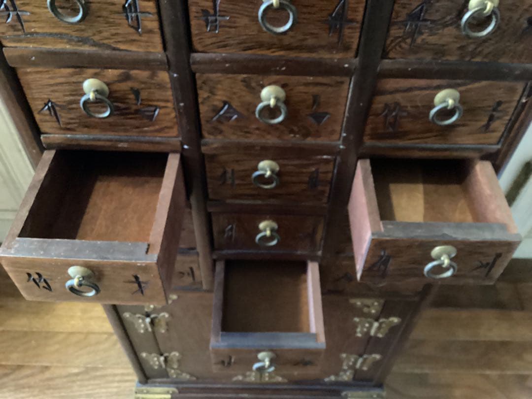 アンティーク木製家具　薬箪笥　李朝家具　インテリア　ビンテージ　アクセサリー入れ