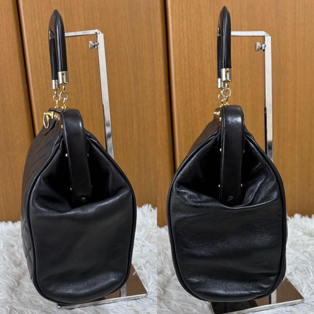 ロベルタディカメリーノ がま口 バコンギ 本革 レザー 黒 ヴィンテージ 伊製