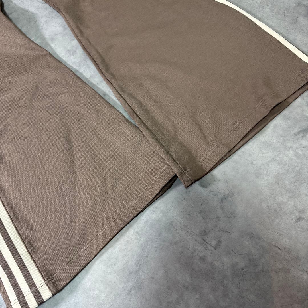 adidas トラックパンツ ジャージ 下 フレア ブラウン 2XL