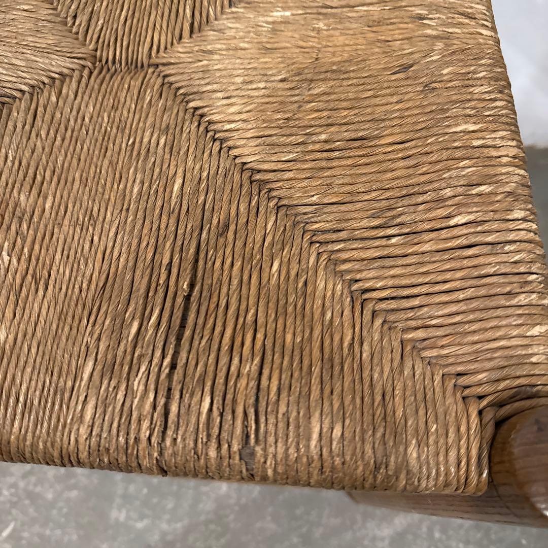 ヴィンテージ　ダイニングチェア　カフェチェア　藁座面