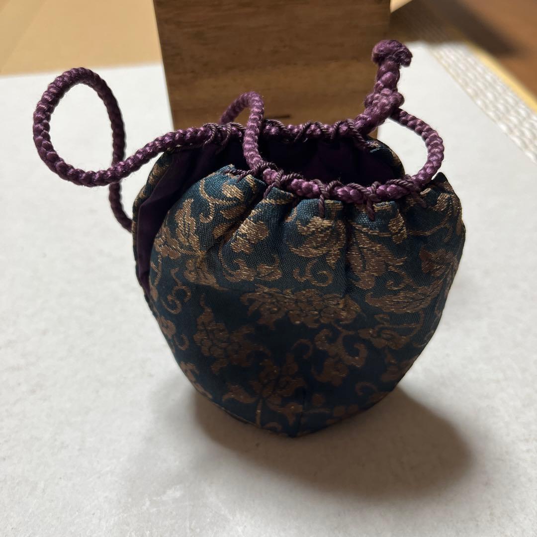 茶入　平安春峰造 共桐箱　共仕覆　茶道具 京焼　茶壺　茶心壷　牙材蓋