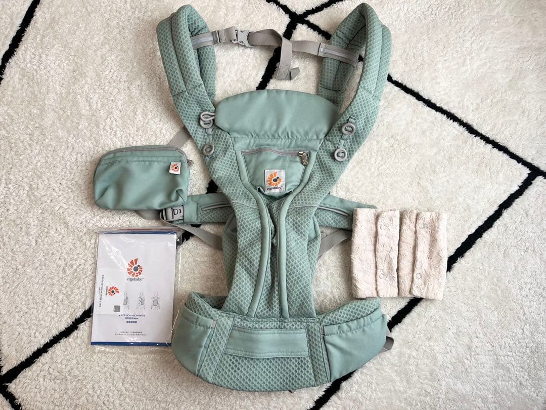 美品　エルゴベビー　抱っこ紐　オムニブリーズ　セージグリーン