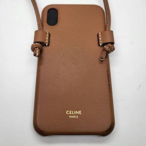 CELINE レザー iPhone X XSケースストラップ