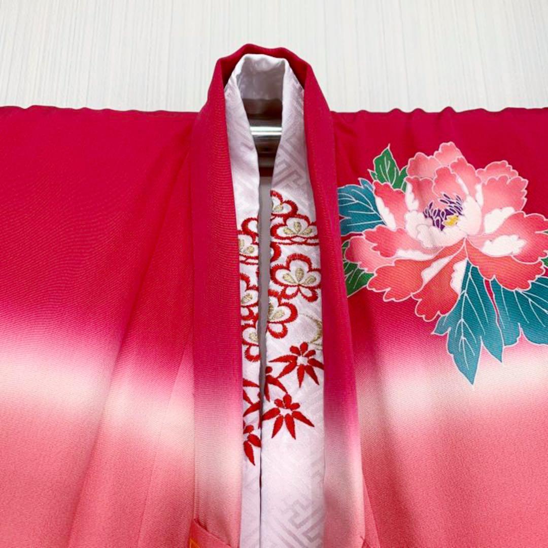 七五三 女の子　三歳用　京友禅　正絹　振袖　被布　セット