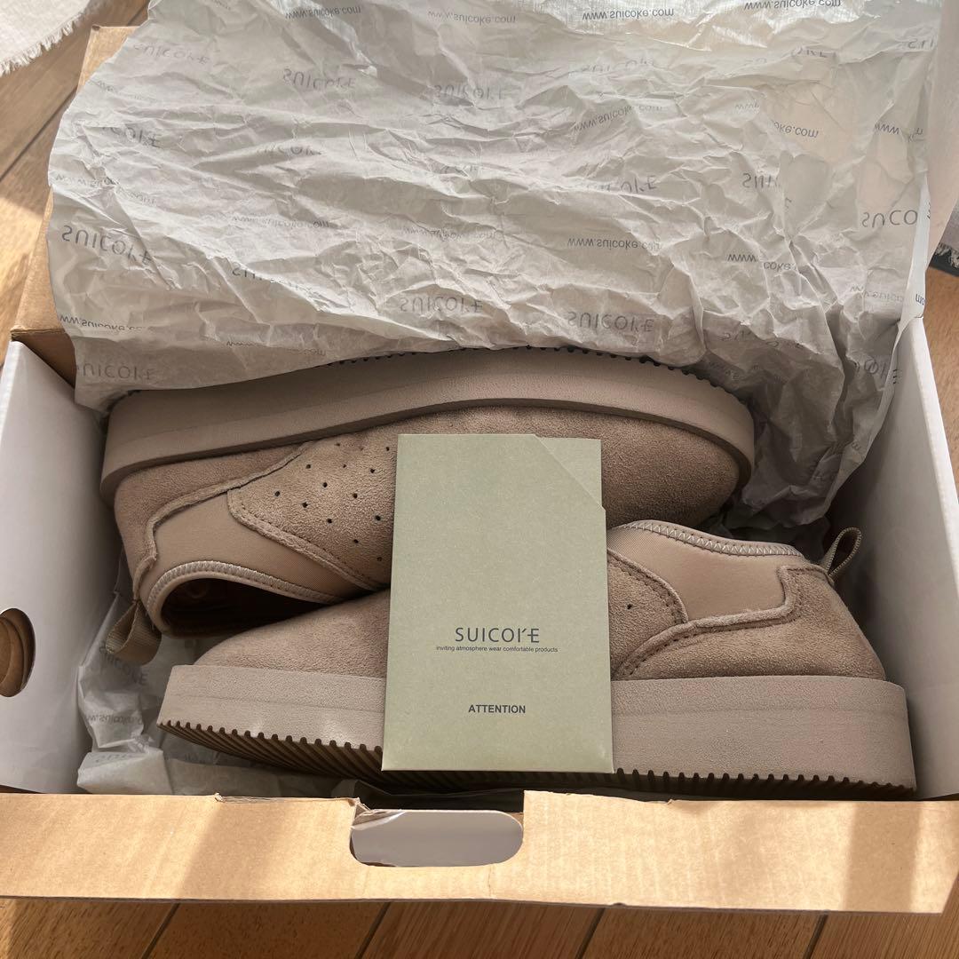 美品suicokeスイコック　ボアサンダル　スリッポン37 グレー