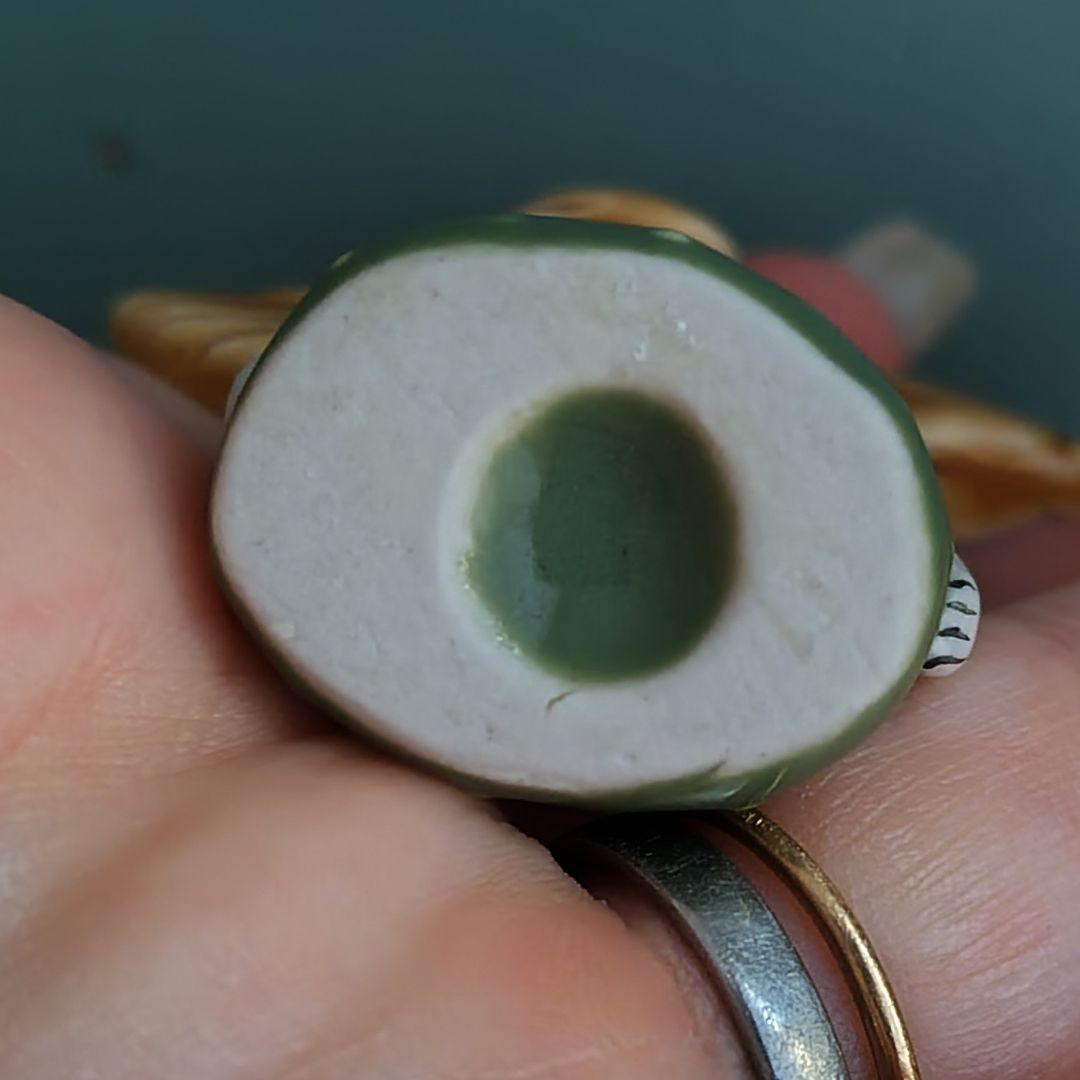 うえのえみ　陶人形　置物　小鳥　女の子　作家物