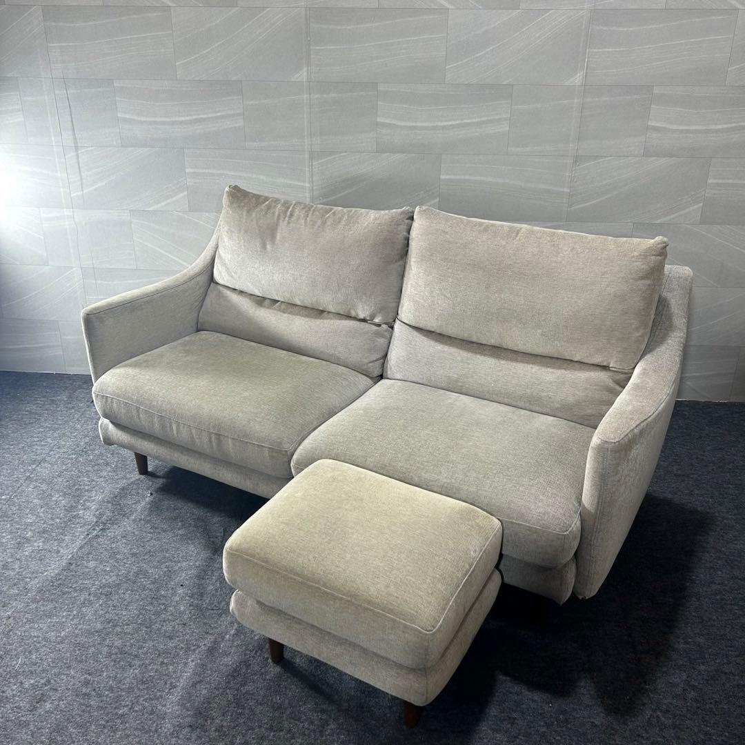 KEYUCA ソファ 布張り 2.5人掛け カールシリーズ シンプル d4484