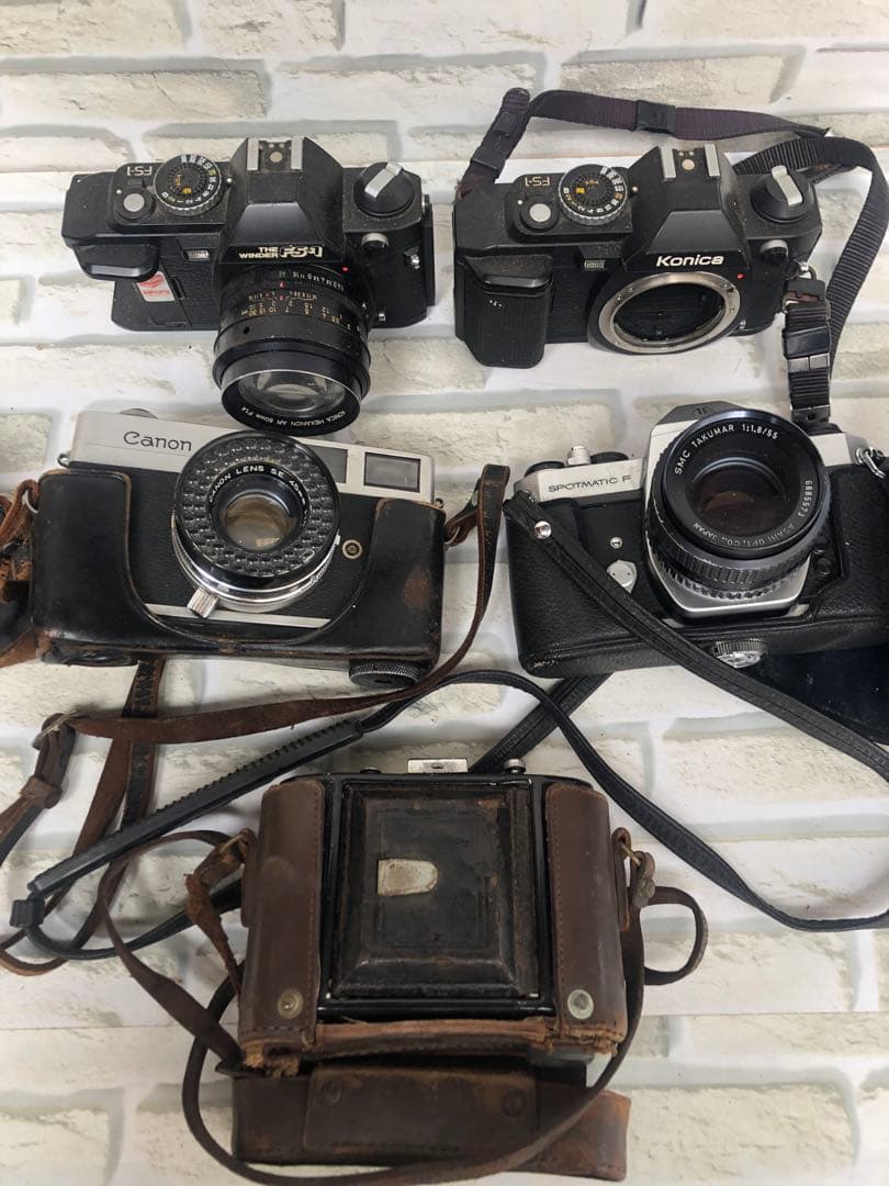 キャノン、コニカなどまとめて5台ジャンク(A166)