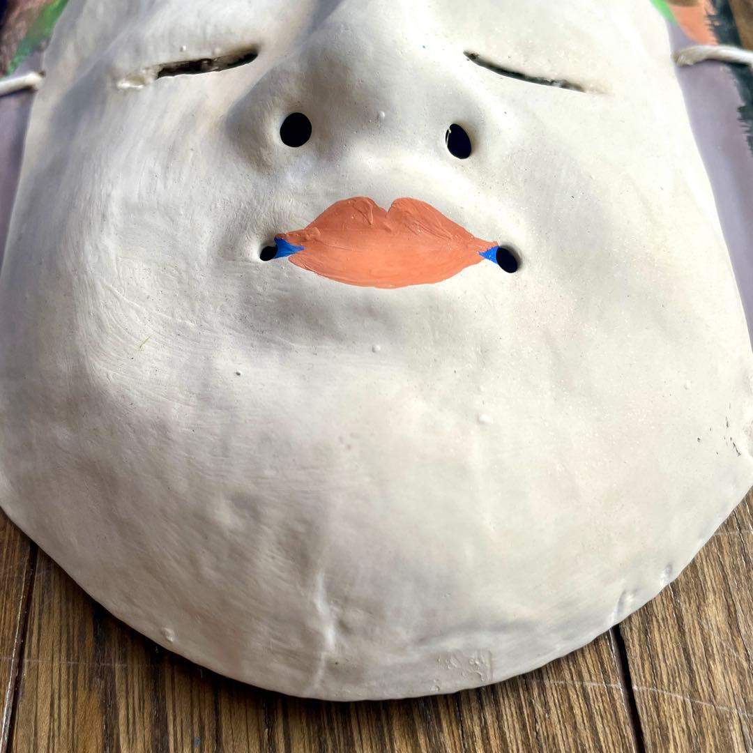 歴史のある古和紙のお面「嵯峨面」 『2025年　干支面（巳・へび）』　藤原孚石作