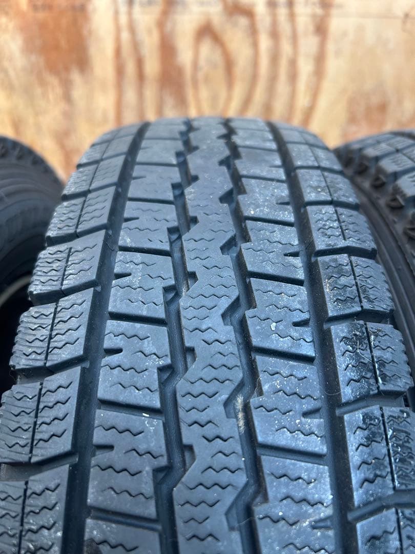 145R12 6PR ハイゼット用スタッドレス、スチールホイール4本セット