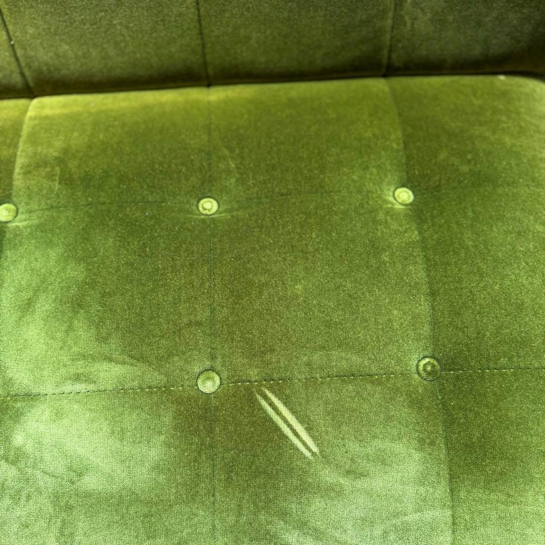 カリモク60 2シーター Kチェア モケットグリーン ソファ
