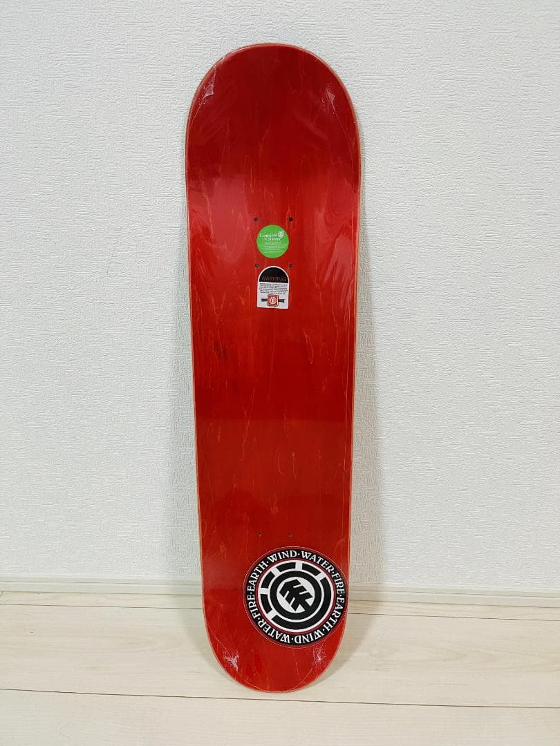 台湾製無地黒デッキテープ付き エレメント　ELEMENT　8.0デッキ