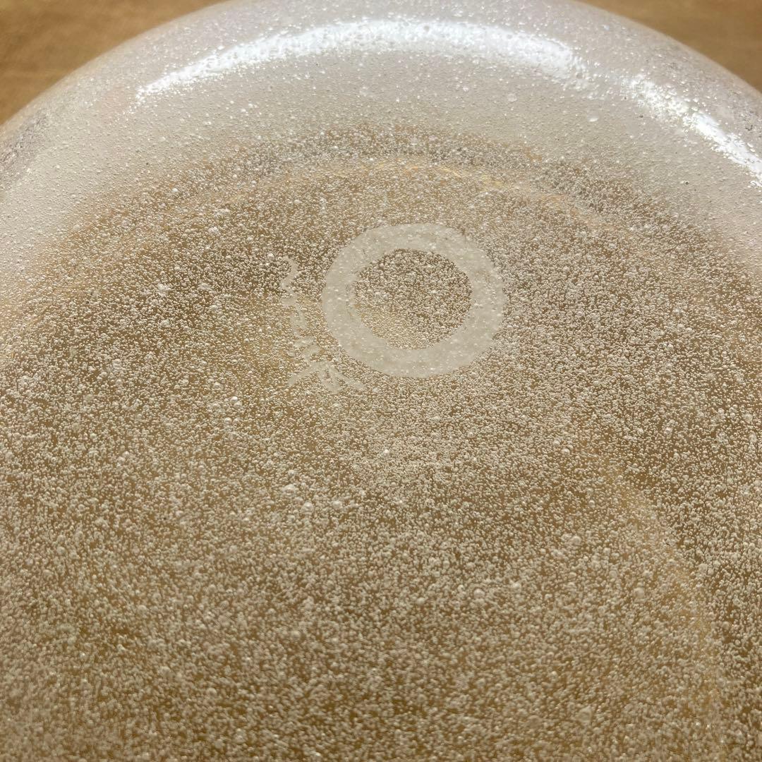 【サイン入り】舩木倭帆　サラダボウル　ガラスボウル　気泡入り