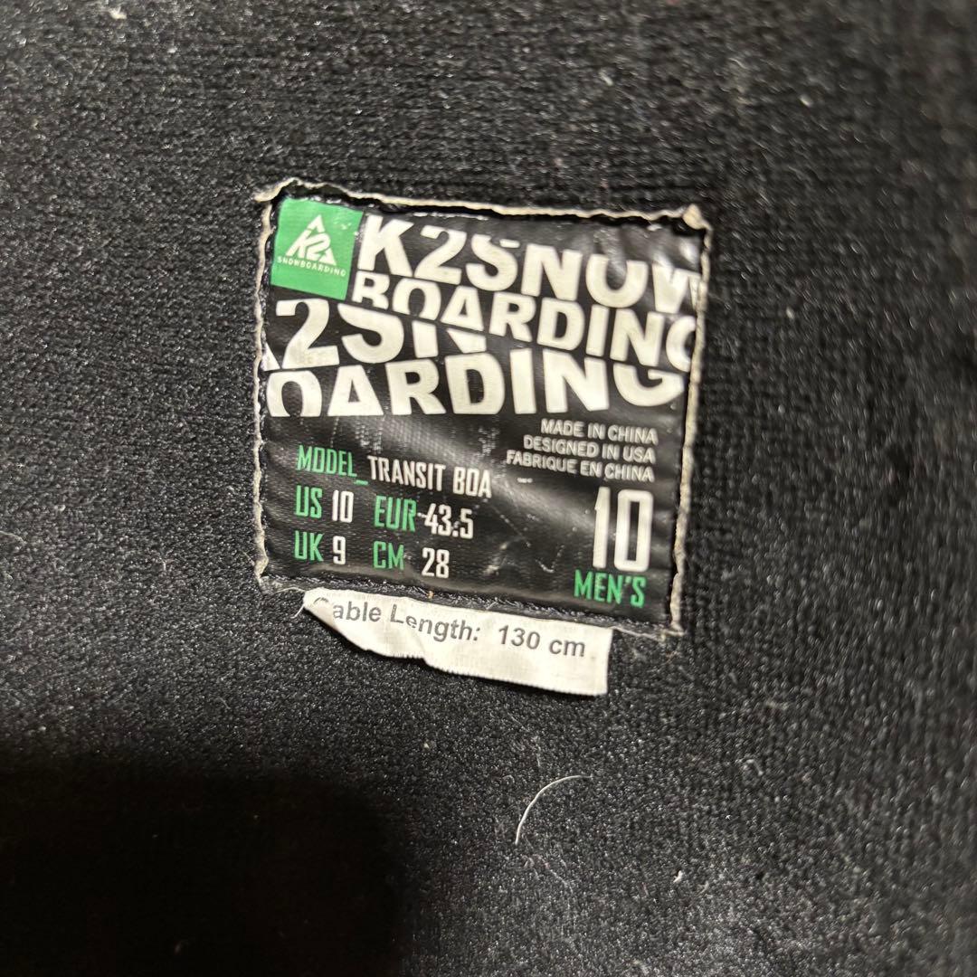K2 Transit スノーボードブーツ 男性用　28cm