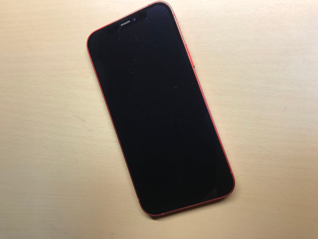 iPhone12 プロダクトレッド　背面割れあり　SIMフリー　128GB