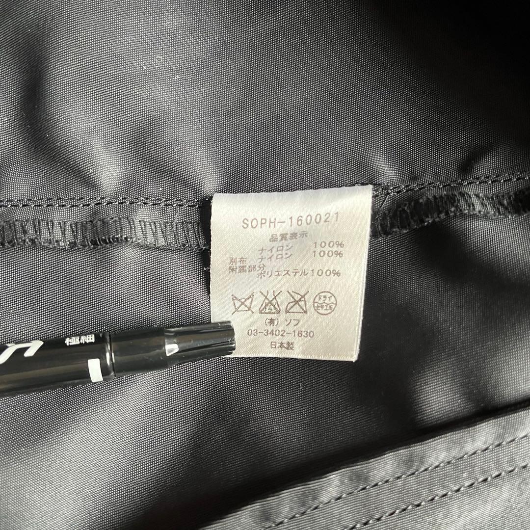 鉄雪SOPHNET. ナイロンジャケット 黒 ソフネット　コーチ　ブルゾン