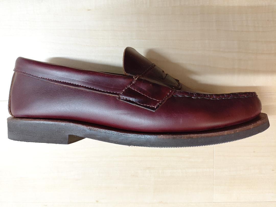 ラッセルモカシン ローファー 8 EE バーガンディー