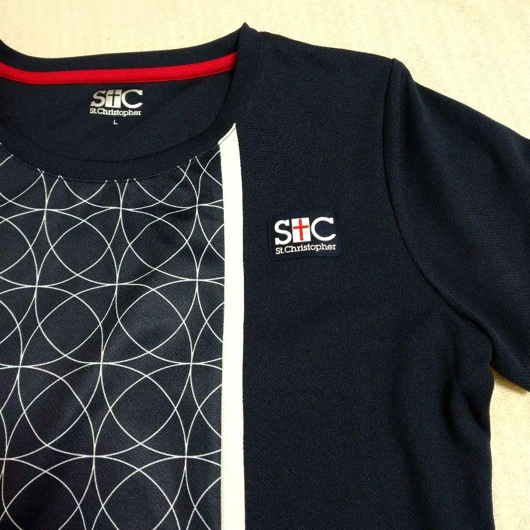 St. Christopher ネイビー 幾何学模様 セットアップ L 美品