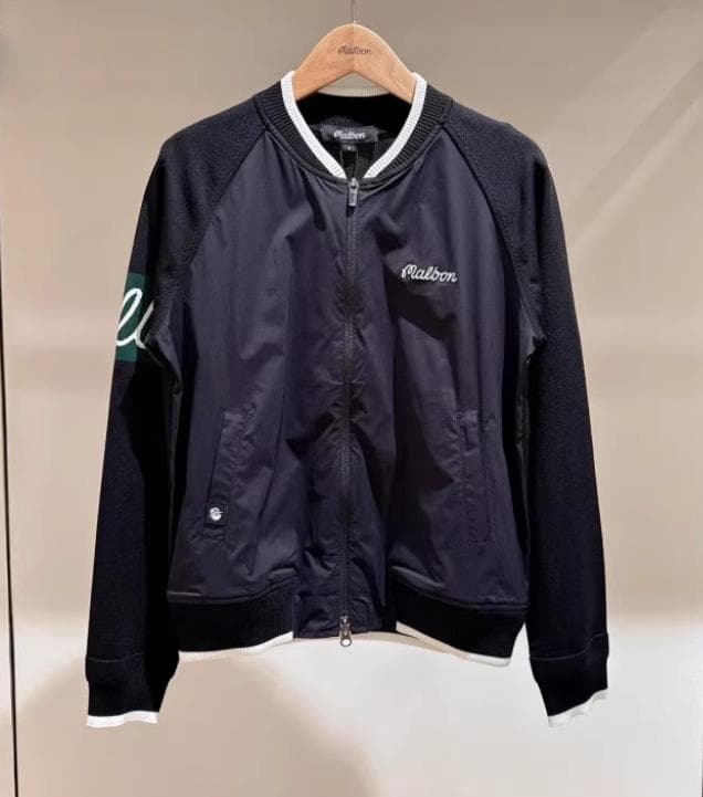 Malbon レディース ゴルフ ブルゾン ニット 防風 スタンドカラー