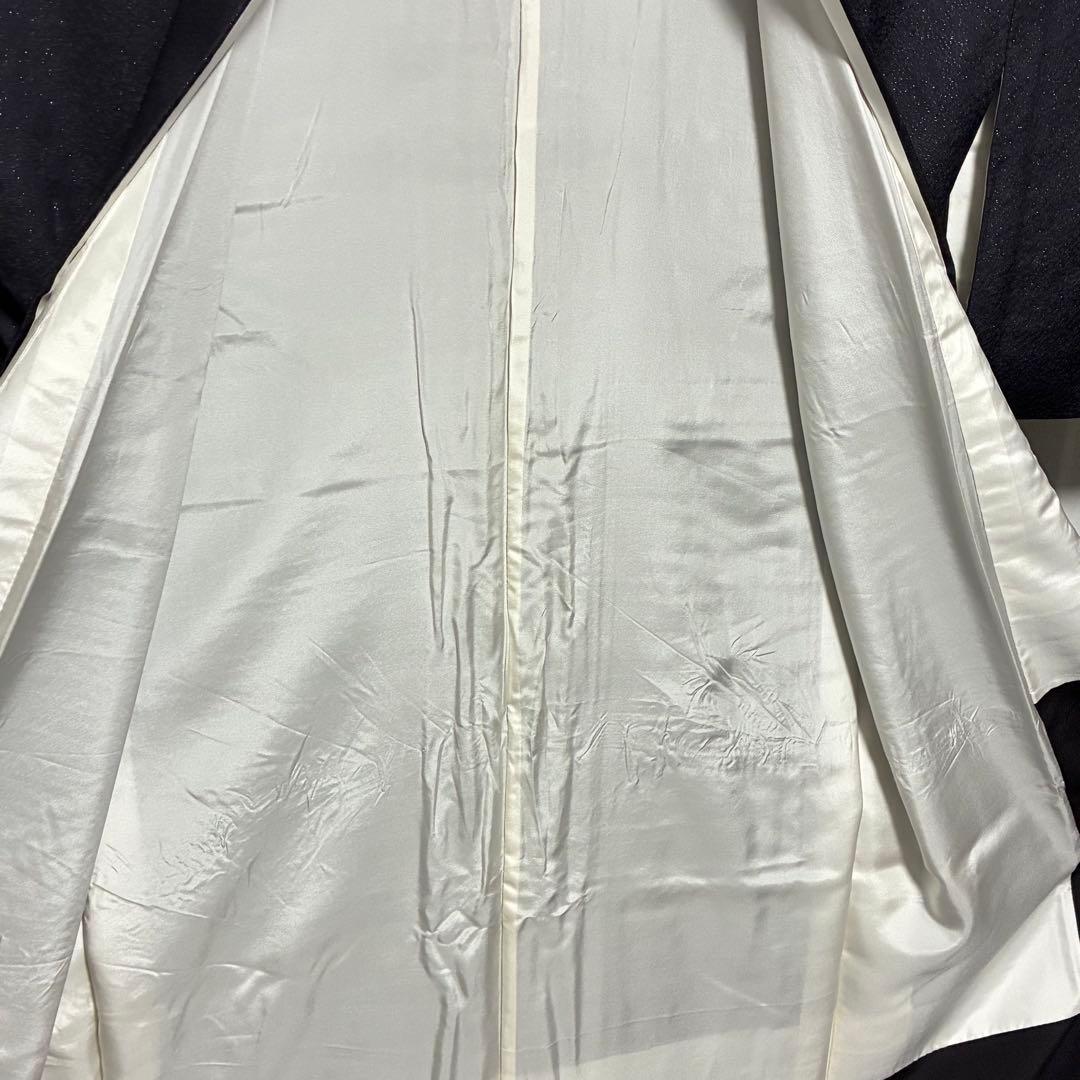 D12 訪問着 京友禅の巨匠 頼田勉 胡蝶蘭 金通し 正絹 着物 袷 極美品