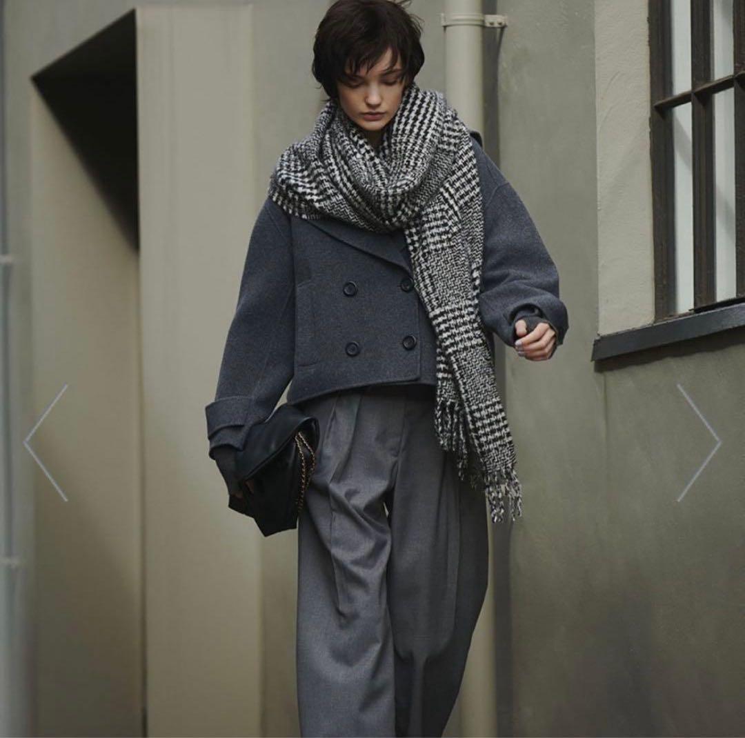 【Mila Owen】美品 ショート丈 リバーダブルコート M グレー