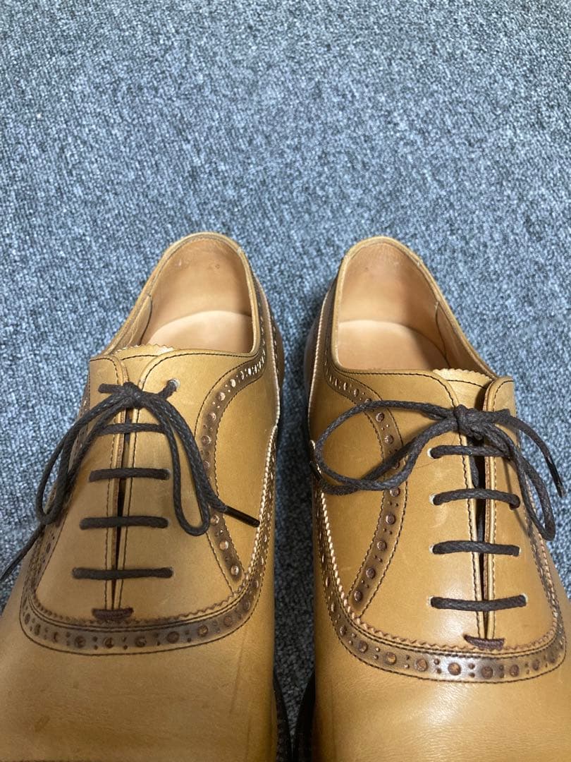 スコッチグレイン ベージュブラウン ビジネスシューズ　26.5 パーティ　結婚