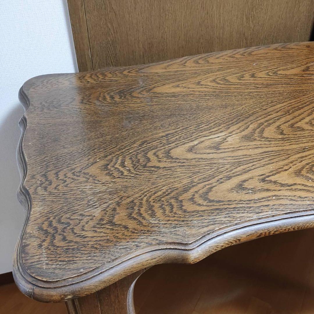 木製 アンティークデスク ヴィンテージ 机 海外輸入家具 東欧製 猫脚