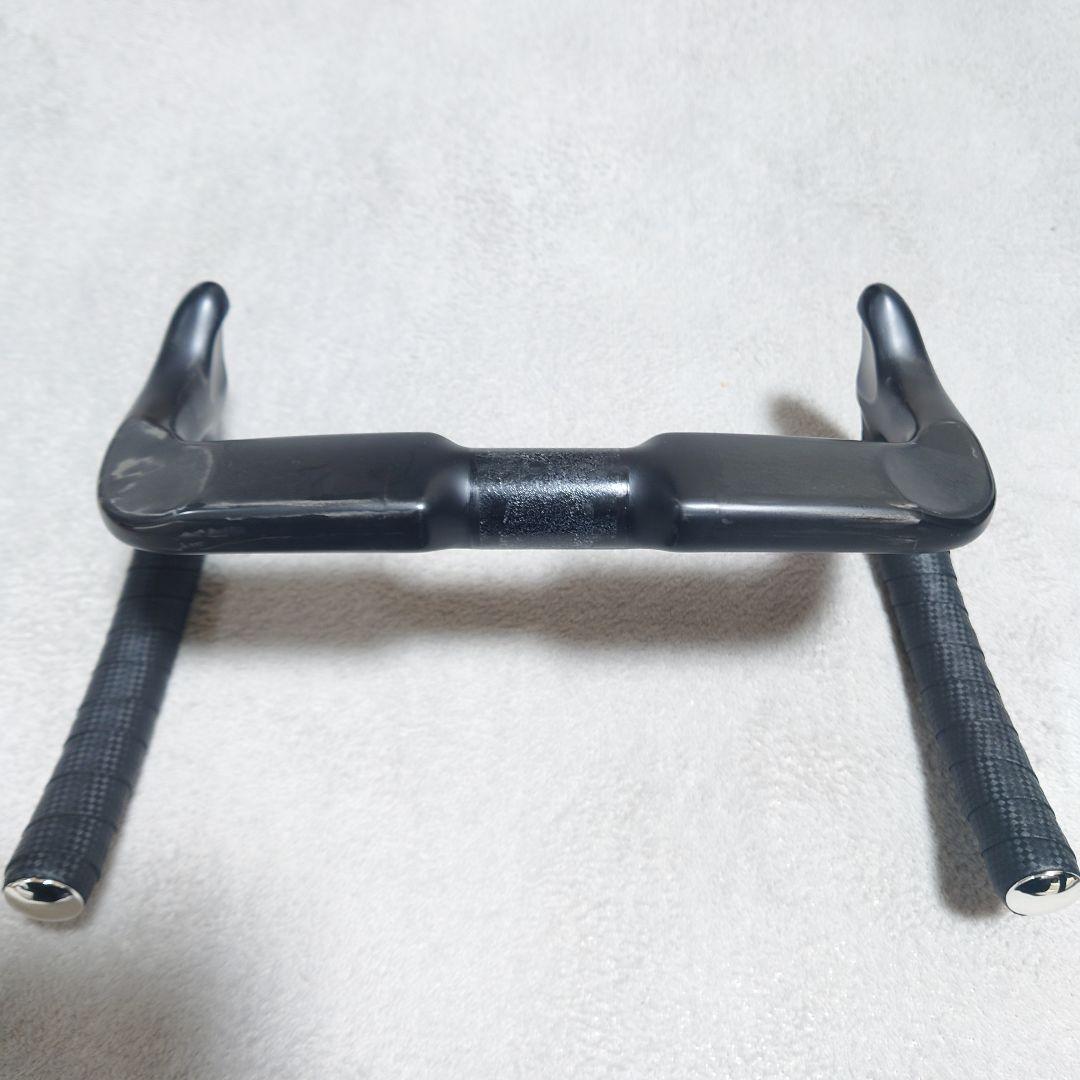 トラック用カーボンハンドル　ピスト　330mm　バンチバー