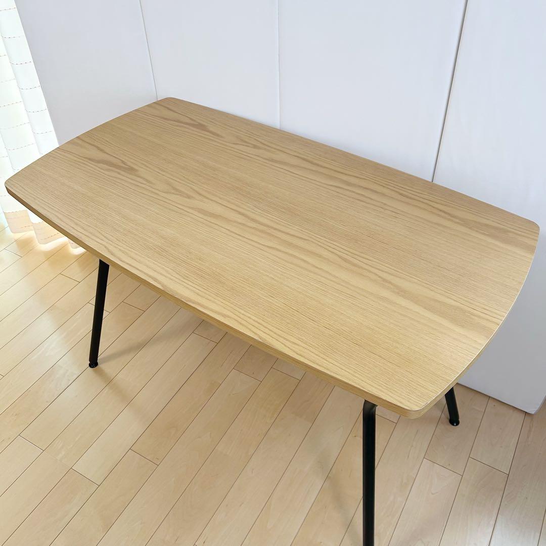 東谷　センターテーブル　ダイニング　天然木　オーク　アイアン脚　幅110 極美品