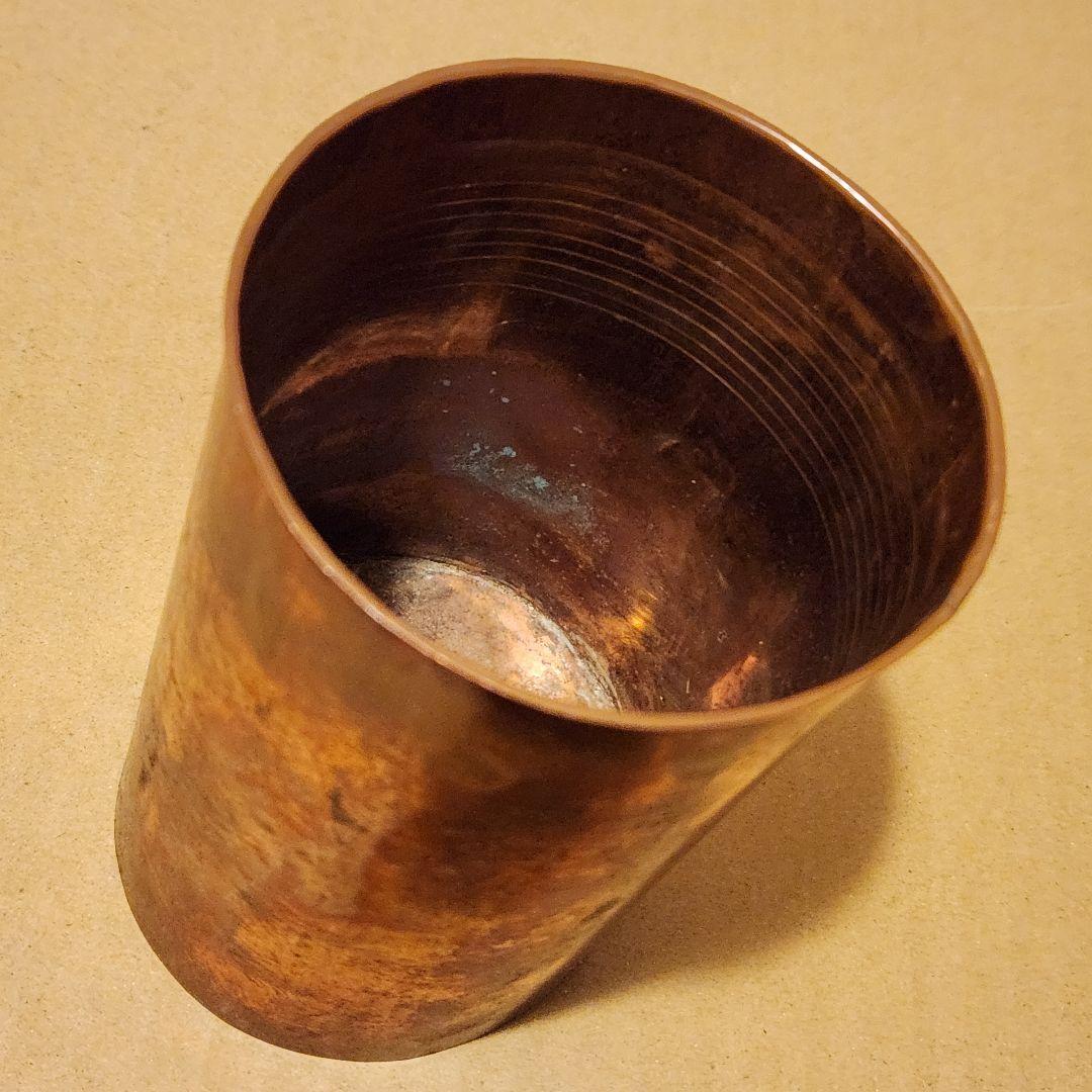 ホッパーボウル 古銅 缶 当時もの 無塗装 希少 茶道具 店頭 什器