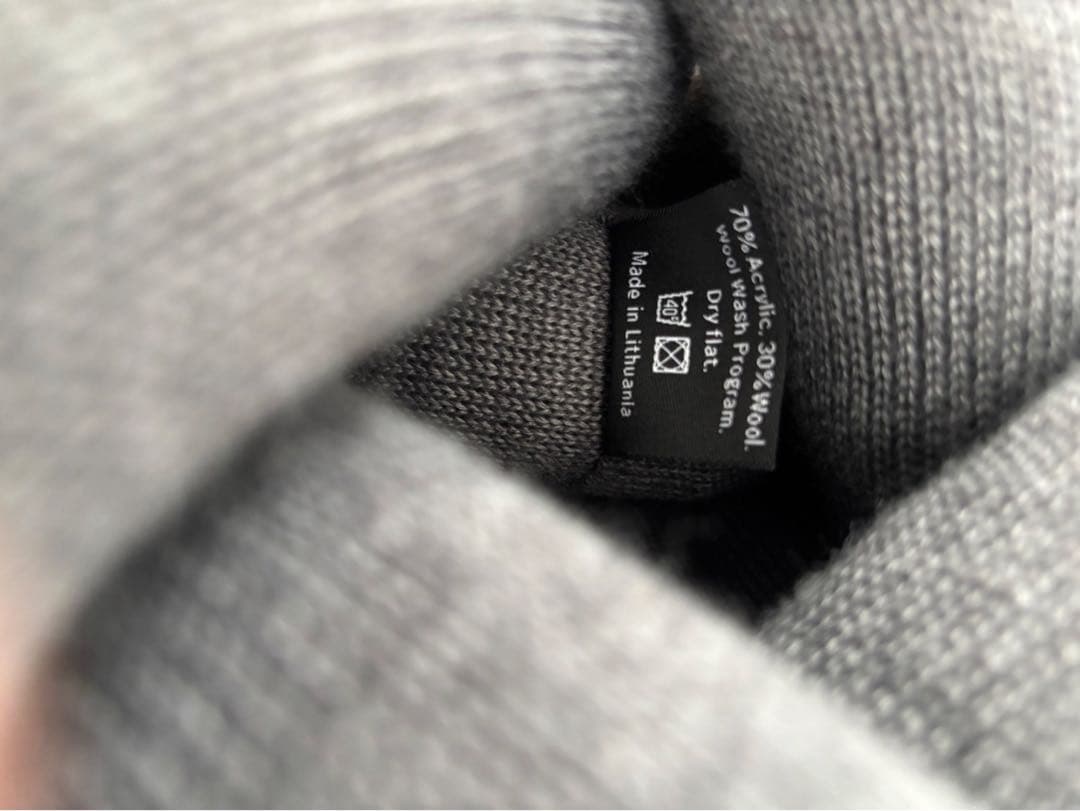 ノットクッション グレー