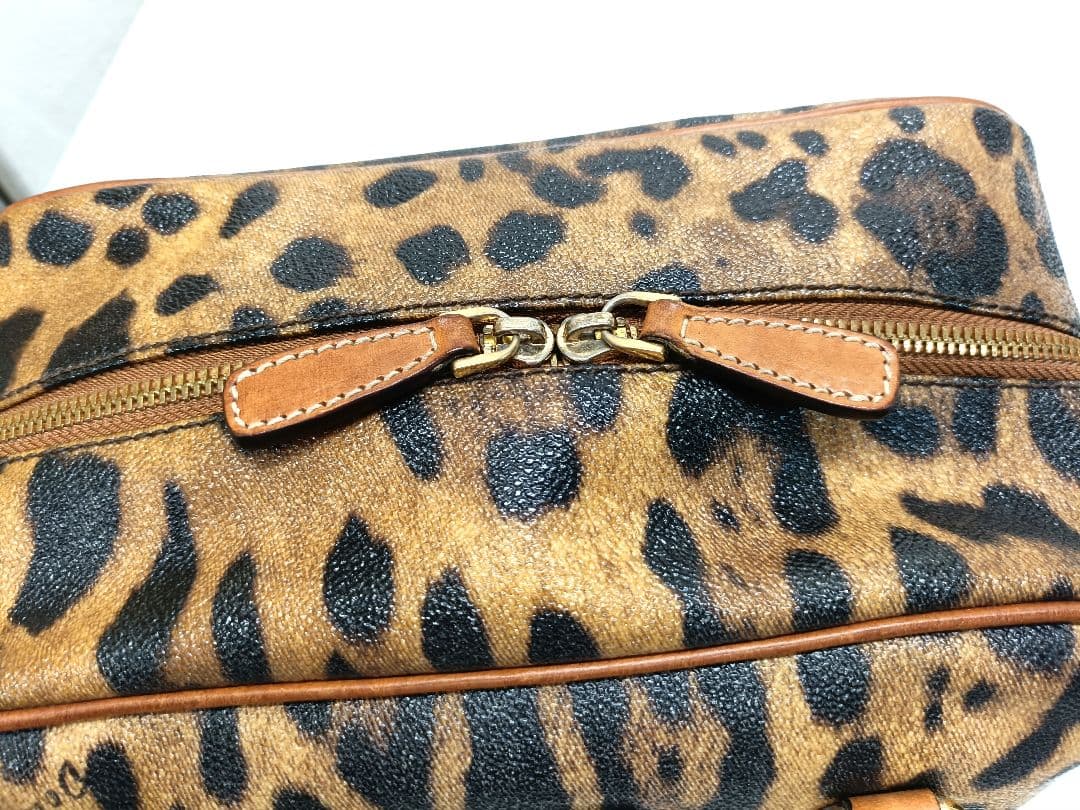 ドルチェ&ガッバーナ ヒョウ柄 ハンドバッグ ミニボストン オールレザー