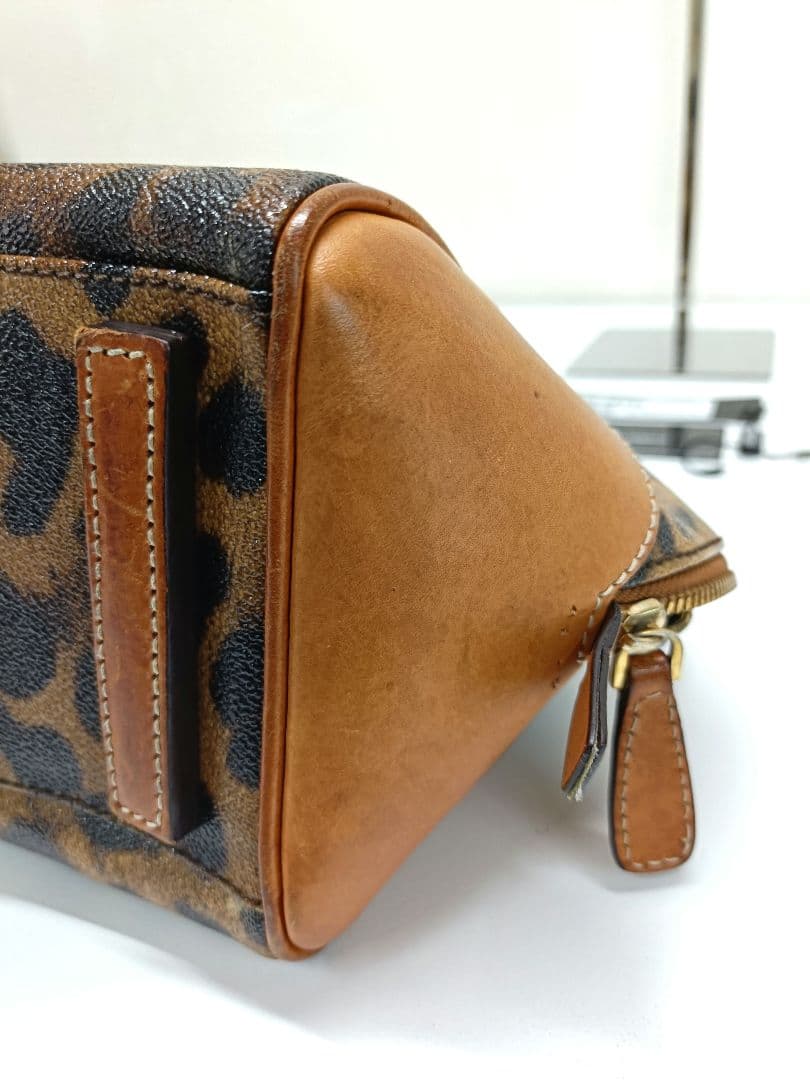 ドルチェ&ガッバーナ ヒョウ柄 ハンドバッグ ミニボストン オールレザー