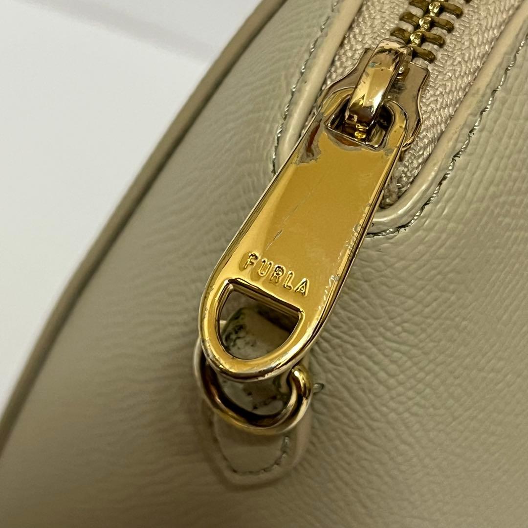 美品✨フルラ　ミネルヴァ　2way ショルダーバッグ　通勤通学　レザー　グレー