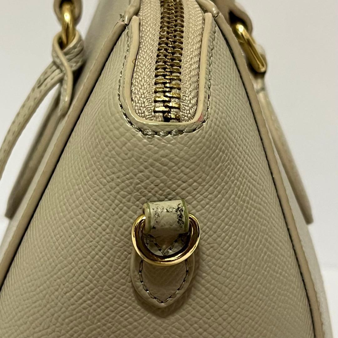 美品✨フルラ　ミネルヴァ　2way ショルダーバッグ　通勤通学　レザー　グレー