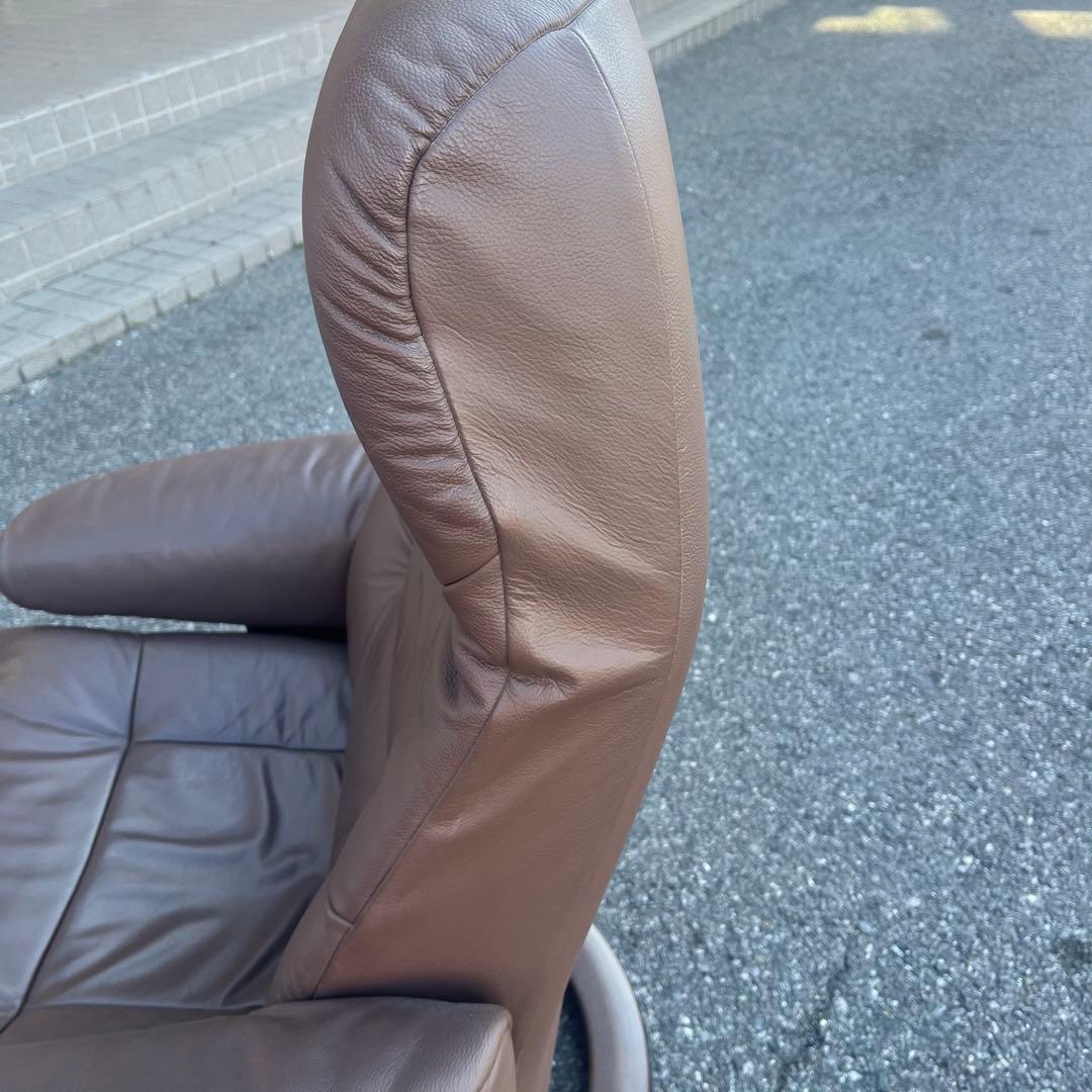 ②イエリアーダ フィヨルド 本革 リクライニングチェア オットマン レザー