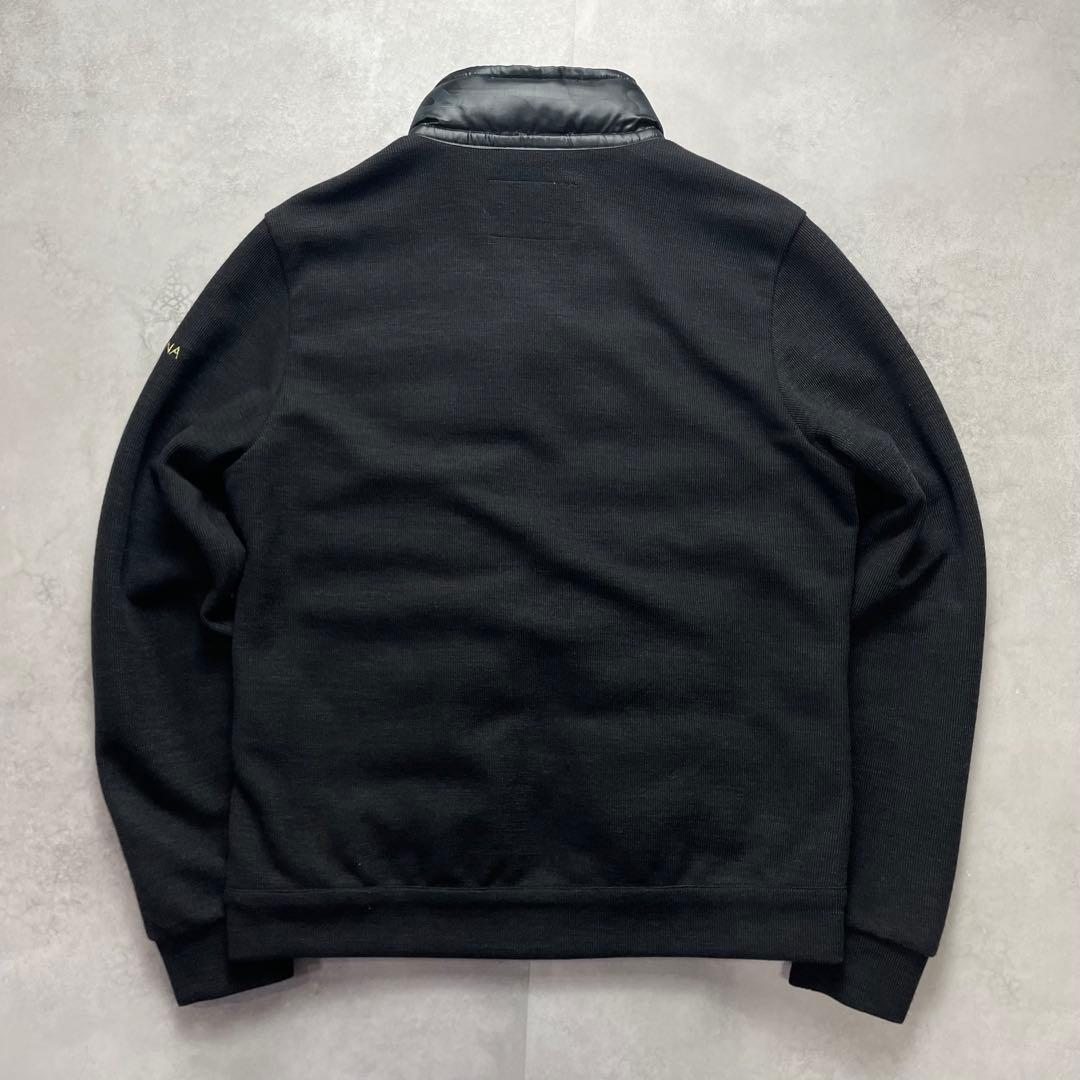 極美品 マークアンドロナ ダウンジャケット ナイロン切替 迷彩 スカル Wジップ