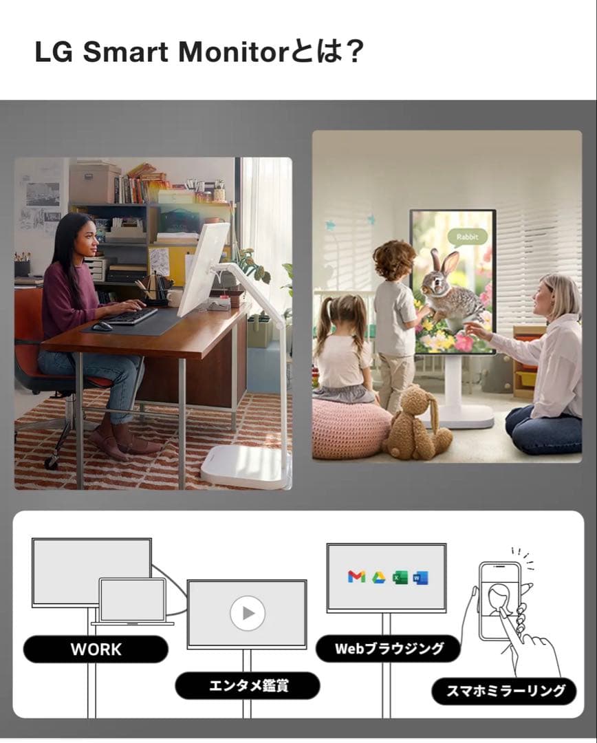 【本日限定値下げ】【美品】LG スマートモニター 32U889SA-W