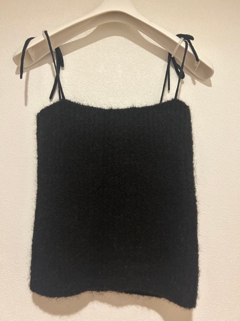 THE SHISHIKUI シシクイ CAMI KNIT / BLACK
