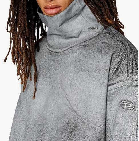 DIESEL [新品タグ付き] グレン期 特殊加工プルオーバースウェット