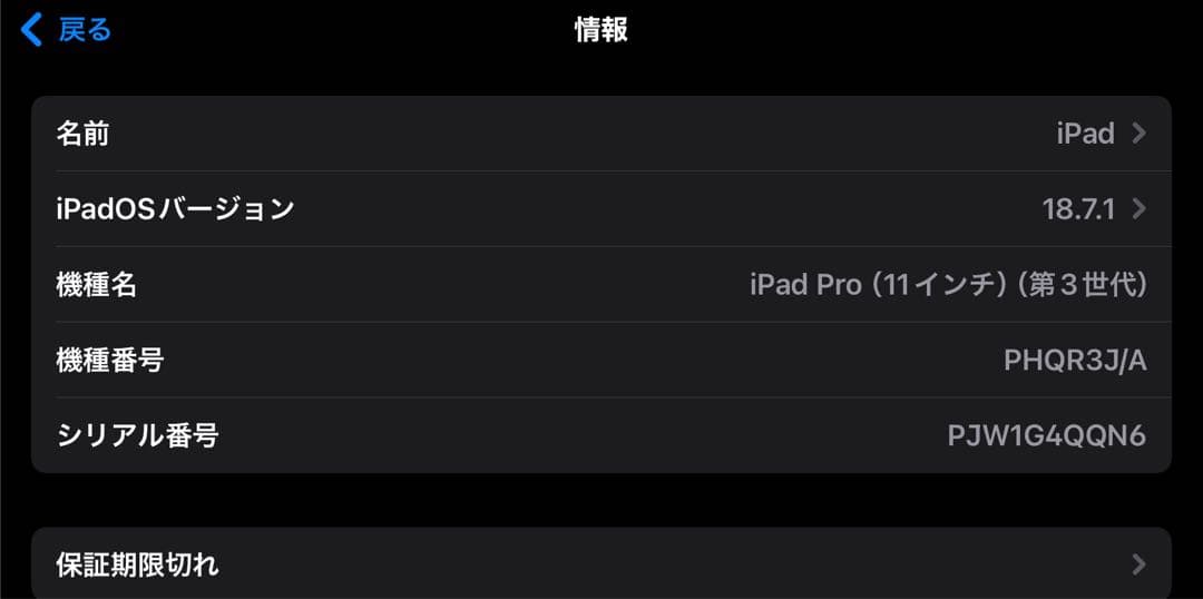 Apple iPad Pro 11インチ 第3世代