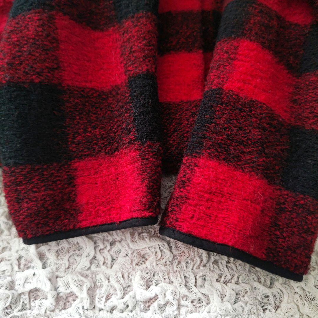 イザベルマラン エトワール　ウール混　レッドチェック　ニットコート　34