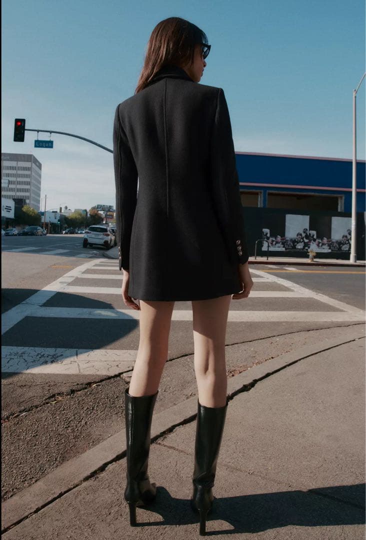 ZARA ザラ　ウール混紡ショート丈ダブルブレストコート　xsサイズ タグ付き