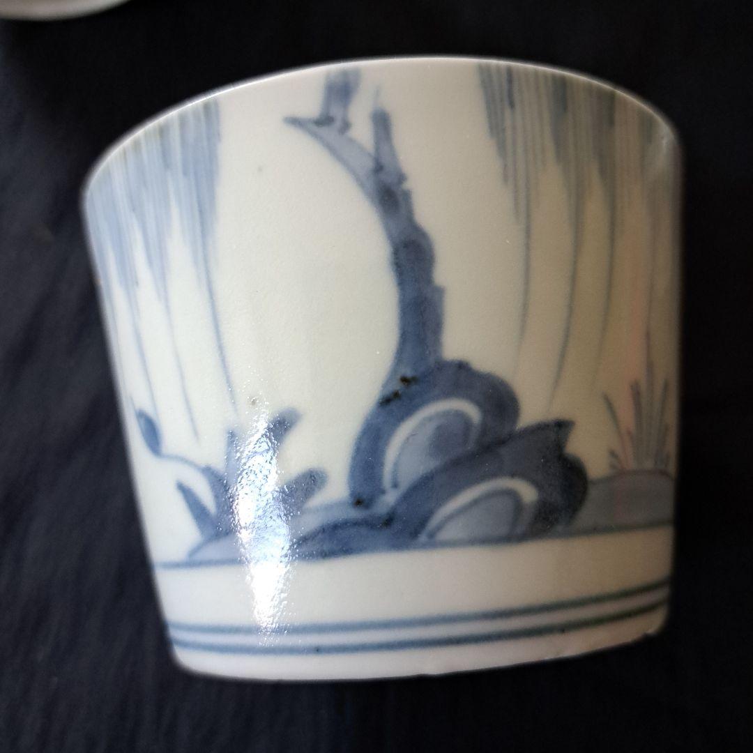 「5客揃(そろ)いの楽しみ ②！」 古伊万里そば猪口 5客セット 骨董アンティー