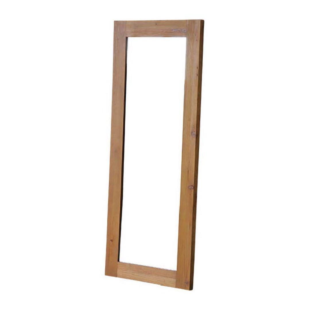 クラッシュゲート オクトミラー パイン古材 160cm 特大 姿見 全身鏡 無垢